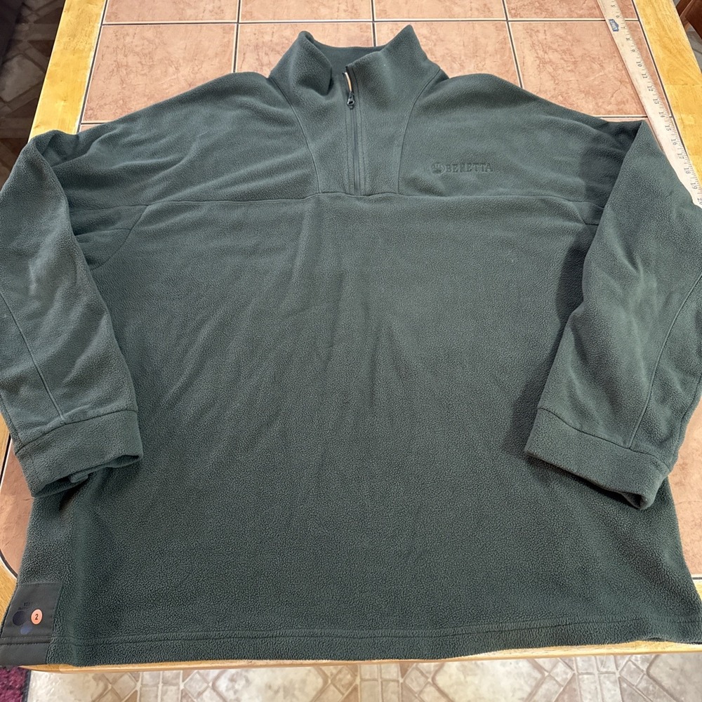 Beretta Modular System 2 Green Pullover Performance Fleece 1/4 Zip Mens Sz XXL